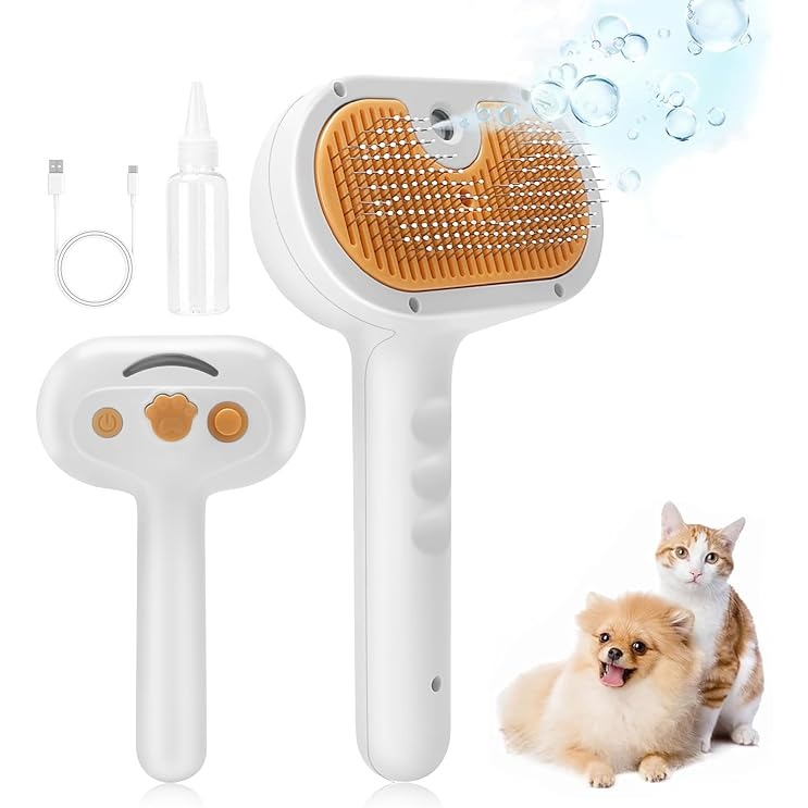 盒損特價 ENUKYCOM 寵物蒸氣充電式梳毛刷-細節圖8