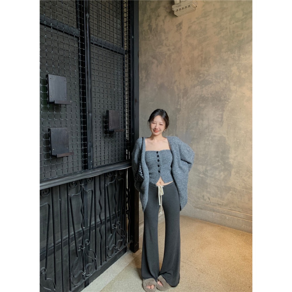 ￼軟針織抹胸+罩衫套裝-細節圖4