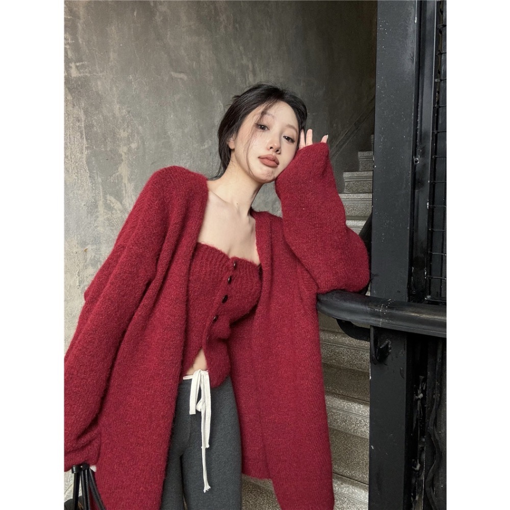 ￼軟針織抹胸+罩衫套裝-細節圖6