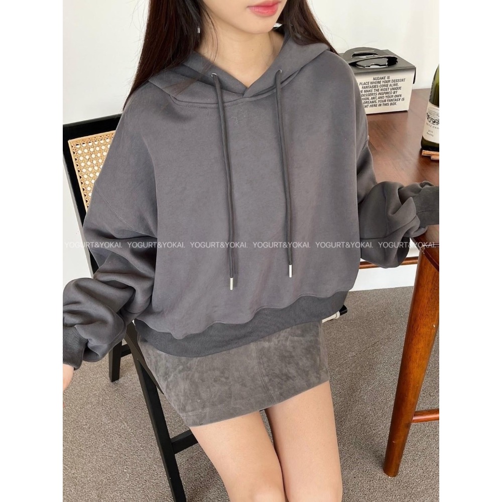 素色短板帽T（6色）-細節圖5