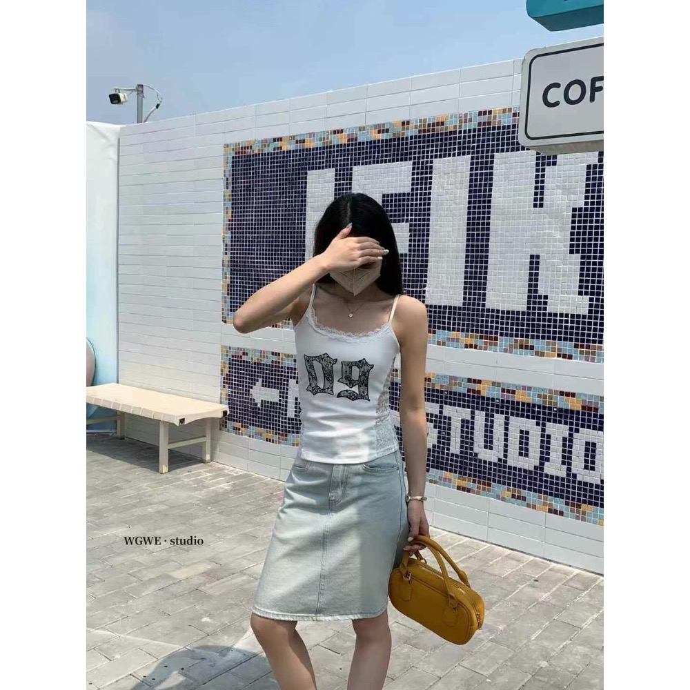 側腰拼接蕾絲吊帶背心-細節圖4