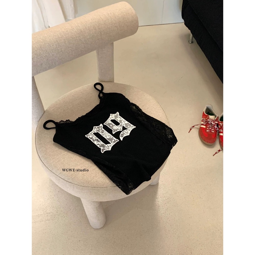 側腰拼接蕾絲吊帶背心-細節圖5