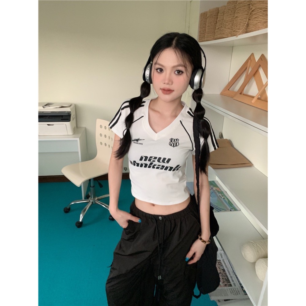 美式復古撞色T-細節圖3