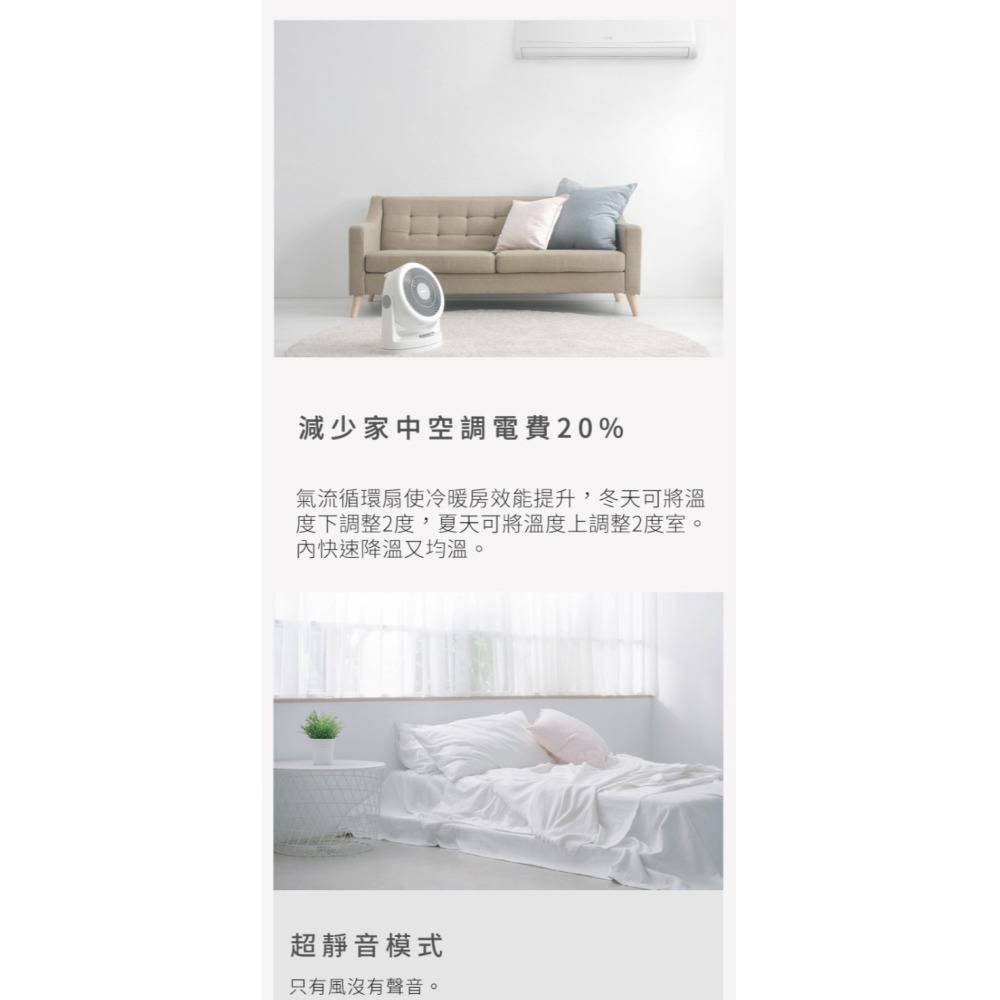 IRIS OHYAMA PCF-HM23W 擺動式循環扇 電風扇  10坪-細節圖5