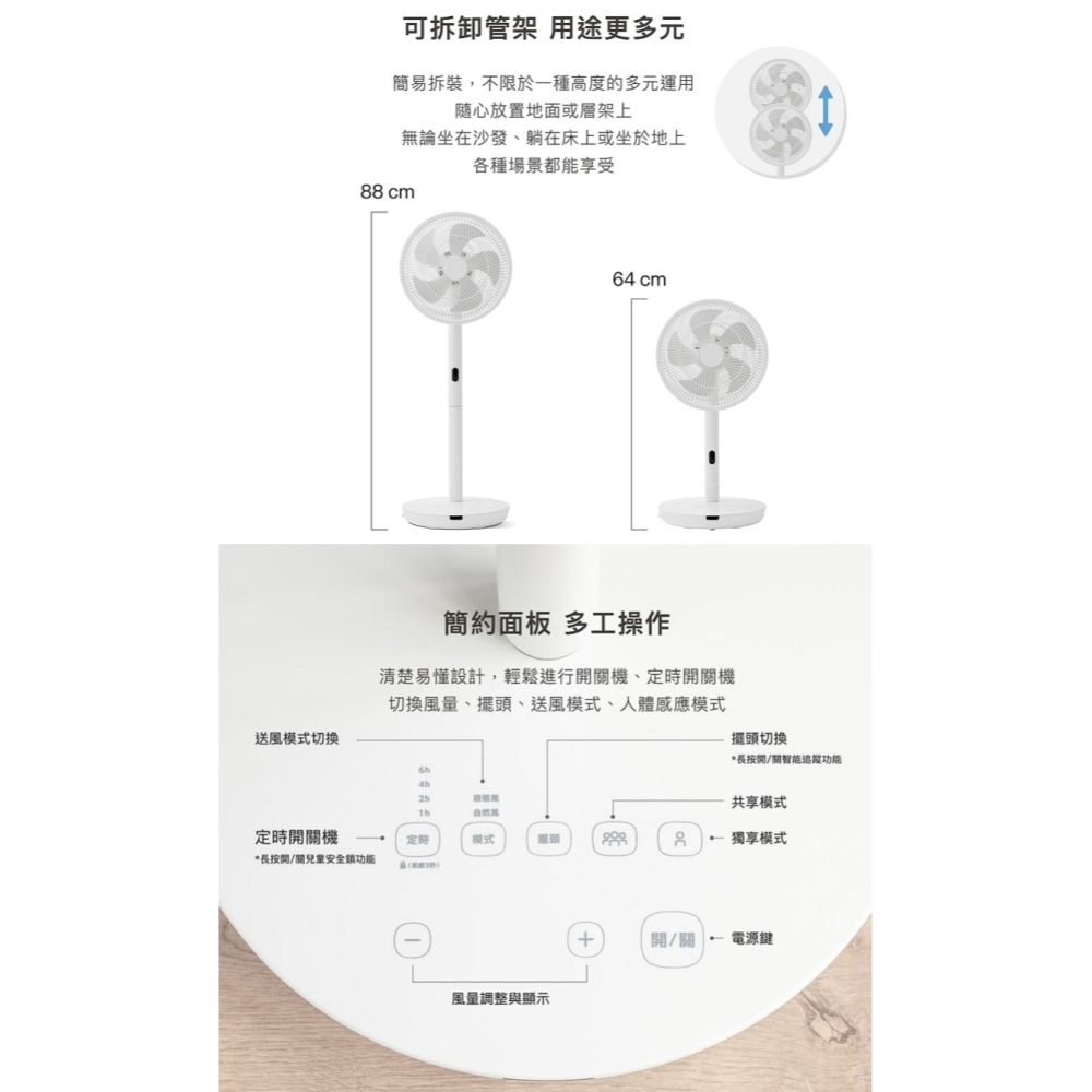 SIROCA siroca SF-HC1510 智能辨識追蹤風扇 人體感應 8段送風 手勢偵測 公司貨-細節圖10