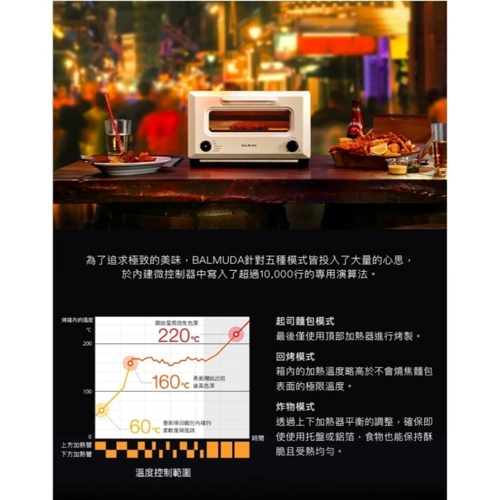 BALMUDA 百慕達 ReBaker 烤麵包機 KTT01 黑色 白色 共兩色 公司貨-細節圖6