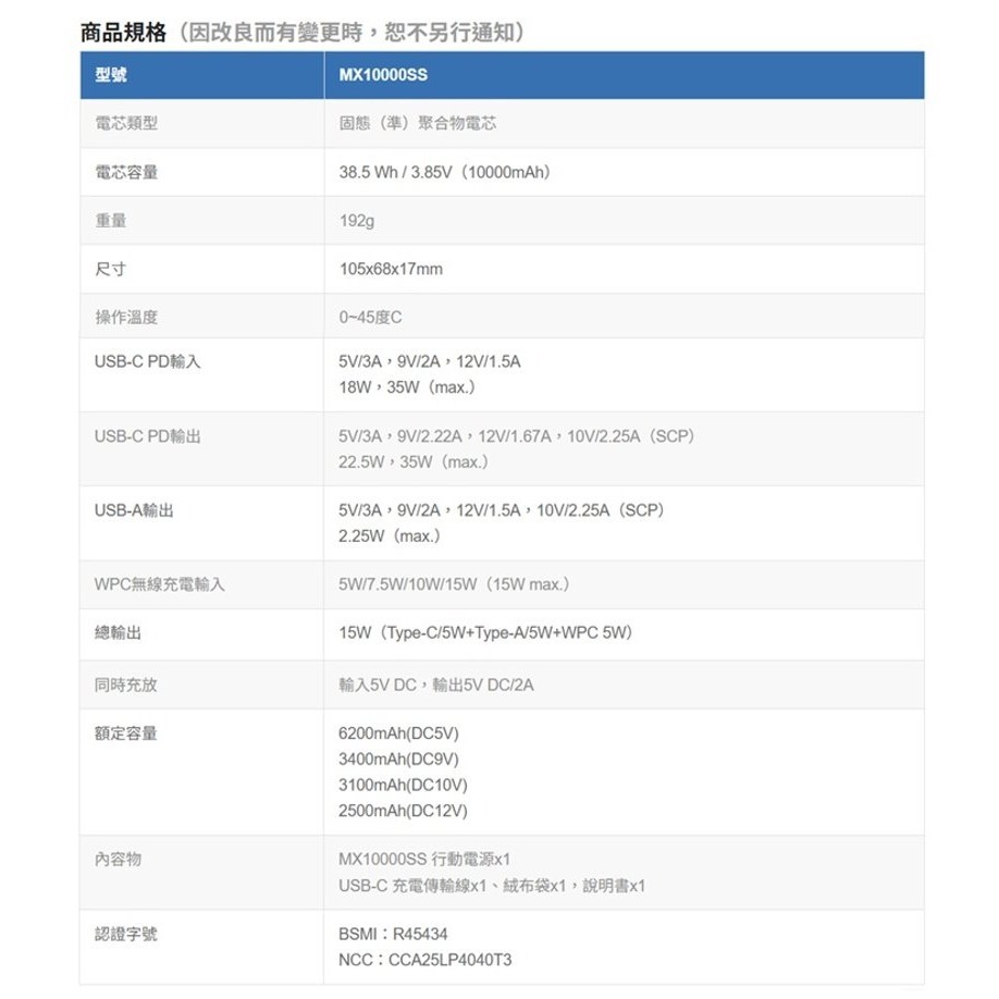 enerpad UFO MX10000SS 固態磁吸式行動電源 台灣製造-細節圖9