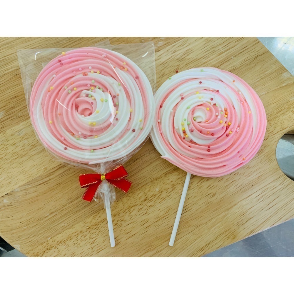 (百佳烘培)好大彩色棒棒糖（馬林糖）~可指定顏色❤️婚禮小物，二次進場，小孩生日分享!（最少5支出貨）下單後請備註到貨日-細節圖3