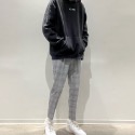 《JRCSTORE》🇰🇷韓國高質感格紋鬆緊褲頭休閒抽繩長褲 四季百搭 休閒穿搭 透氣軟布 彈性 男生九分褲 簡約 上-規格圖8