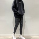 《JRCSTORE》🇰🇷韓國高質感格紋鬆緊褲頭休閒抽繩長褲 四季百搭 休閒穿搭 透氣軟布 彈性 男生九分褲 簡約 上-規格圖8