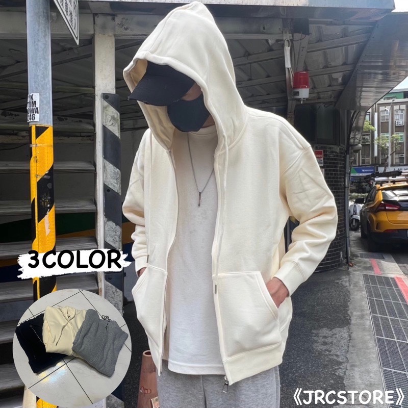 《JRCSTORE》🇰🇷韓國高質感重磅內刷毛連帽抽繩外套 黑灰杏3色 版型寬鬆 男女穿搭 流行款式 秋冬系列 辦公室-細節圖5