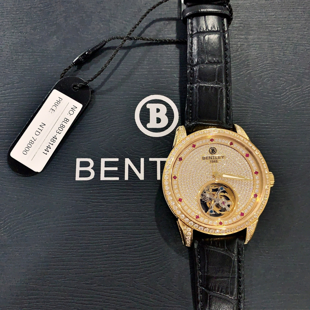 鎮店之寶(Little bee小蜜蜂精品)Bentley 賓利 陀飛輪 機械皮錶(全球限量299隻/附真鑽保卡)-細節圖2