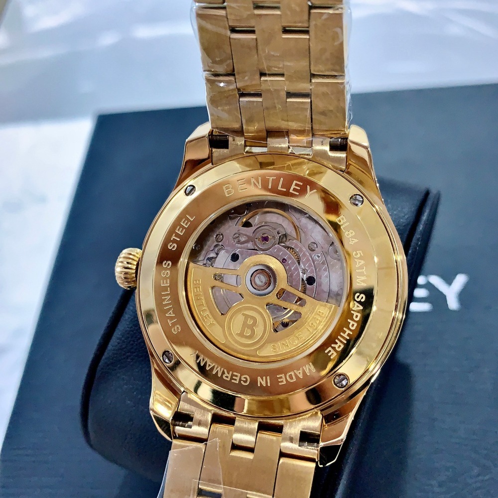 【賓利｜全新】現貨 BENTLEY 手錶 機械錶 男錶 萬花筒 真鑽 專櫃保固 鋼錶｜Little Bee 小蜜蜂精品-細節圖4