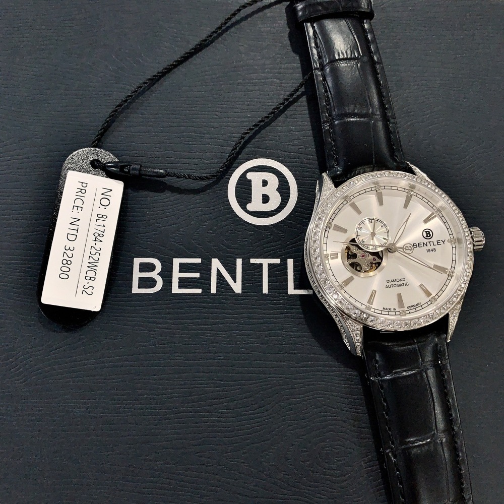 (Little bee小蜜蜂精品)Bentley 賓利 機械款 皮錶(附真鑽保卡)-細節圖2