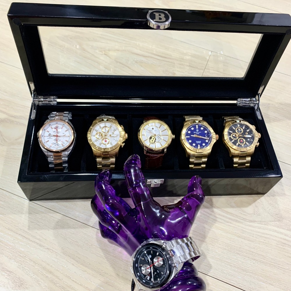 【賓利｜全新】現貨 BENTLEY 純 錶盒 收藏盒 收納盒 5入錶盒｜Little Bee 小蜜蜂精品 原價19800-細節圖3