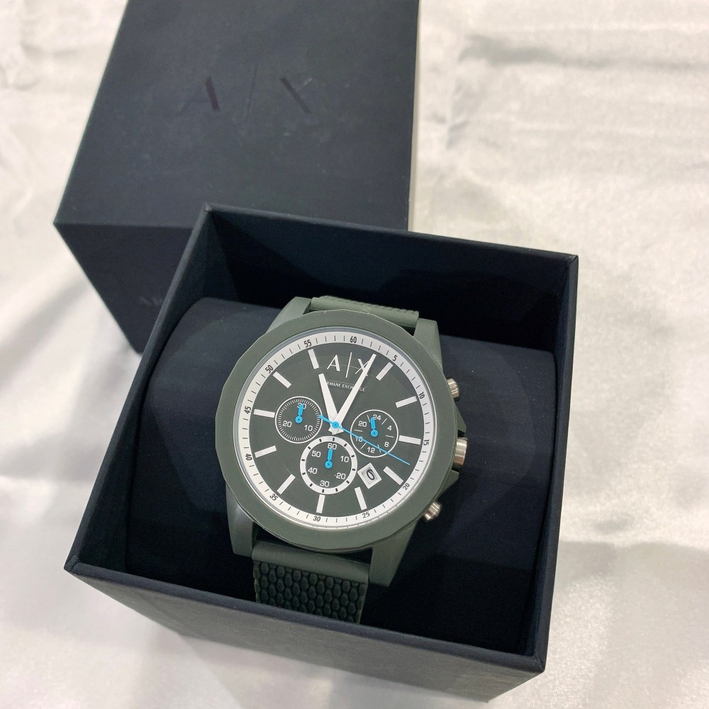 【AX｜賠本出清】現貨 ARMANI EXCHANGE 手錶 石英錶 2色可選 像膠錶｜Little Bee 小蜜蜂精品-細節圖2