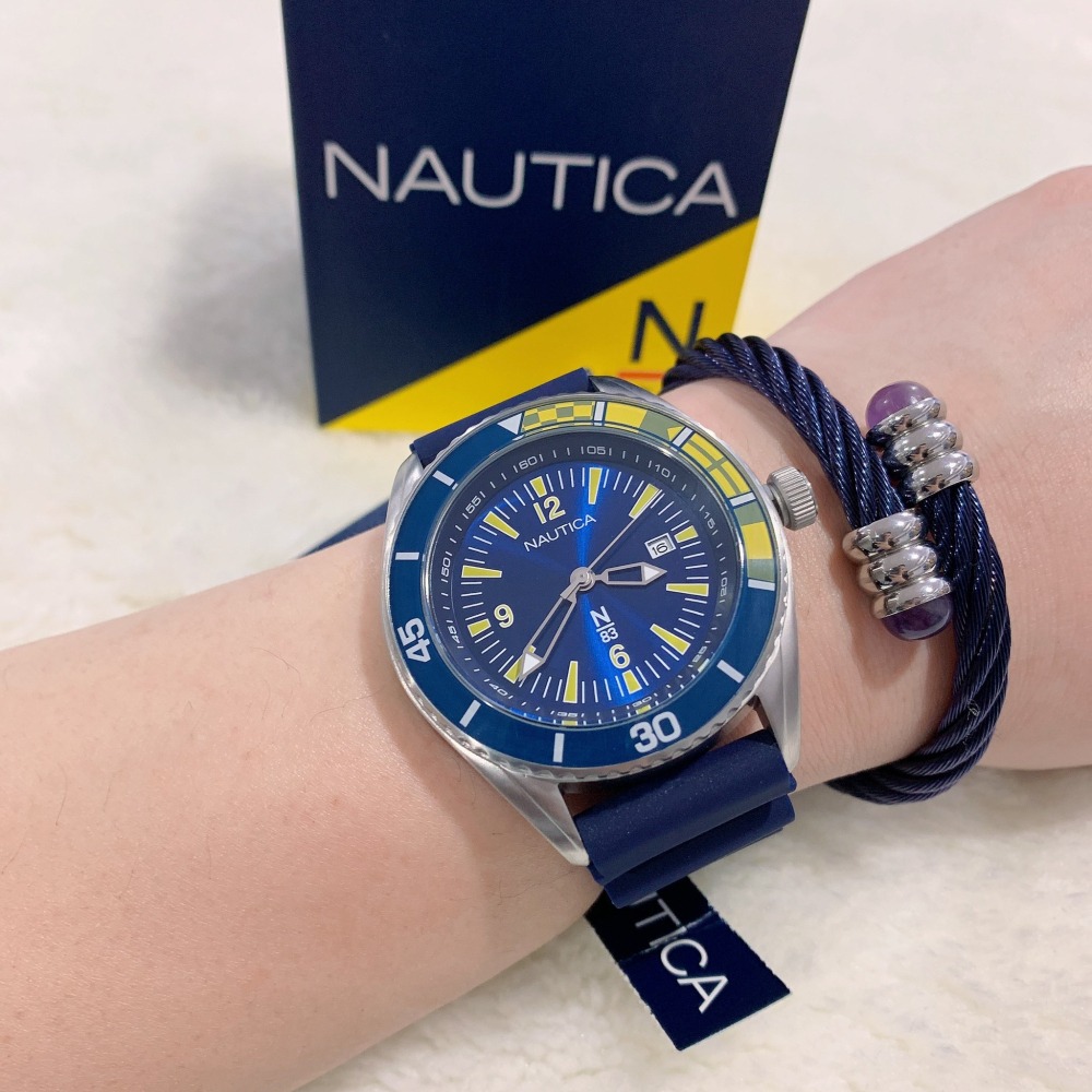 【諾帝卡｜全新】現貨 NAUTICA 手錶 石英錶 男錶 水鬼 帆船 橡膠錶｜Little Bee 小蜜蜂精品-細節圖2