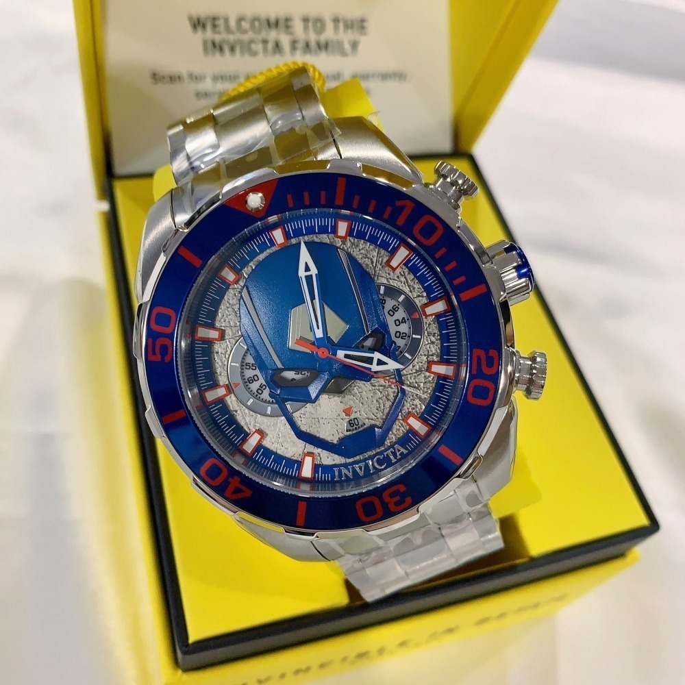 【英威塔｜全新】現貨 INVICTA 手錶 石英錶 美隊戰損 限量4000支 鋼錶 ｜Little Bee 小蜜蜂精品-細節圖2