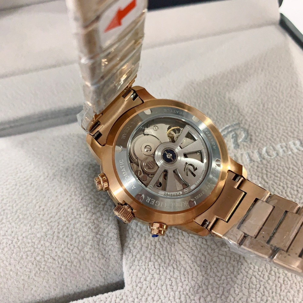 【瑞夫泰格｜全新】現貨 REEF TIGER 手錶 機械錶 男錶 3色可選 三眼 鋼錶｜Little Bee 小蜜蜂精品-細節圖4