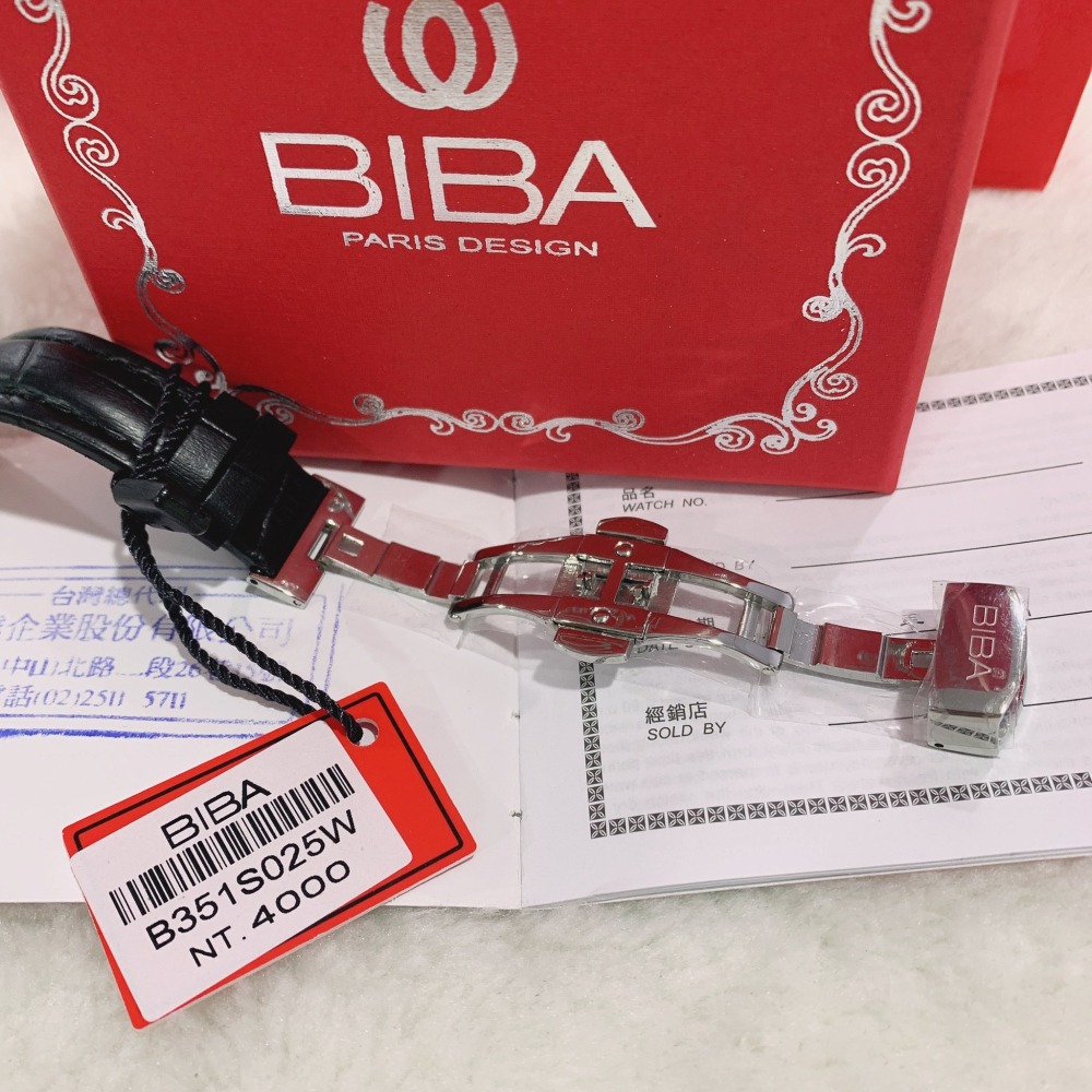 【碧寶｜全新】現貨 BIBA 手錶 石英錶 女錶 2色可選 真三眼 蝴蝶扣錶帶 皮錶｜Little Bee 小蜜蜂精品-細節圖2