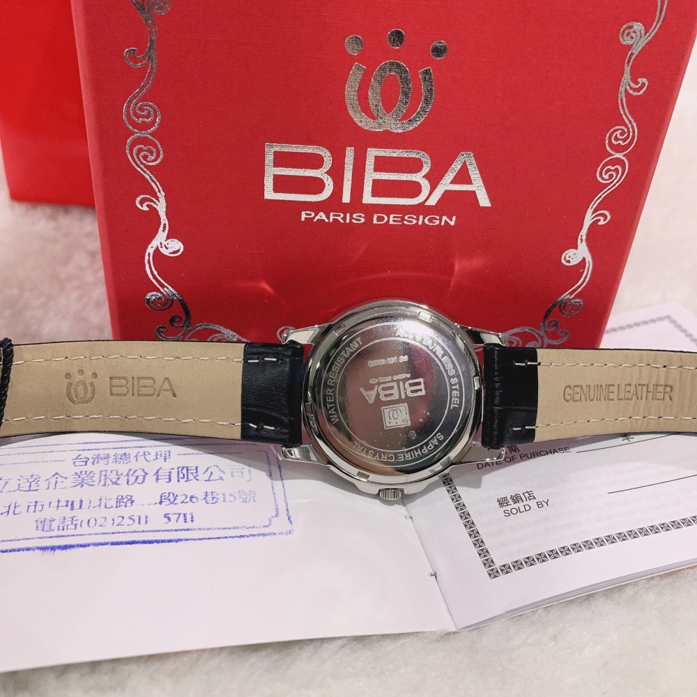 【碧寶｜全新】現貨 BIBA 手錶 石英錶 女錶 2色可選 真三眼 蝴蝶扣錶帶 皮錶｜Little Bee 小蜜蜂精品-細節圖3