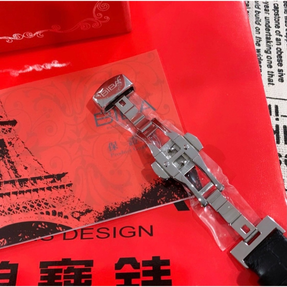 【碧寶｜全新】現貨 BIBA 手錶 石英錶 女錶 2色可選 真三眼 蝴蝶扣錶帶 皮錶｜Little Bee 小蜜蜂精品-細節圖5