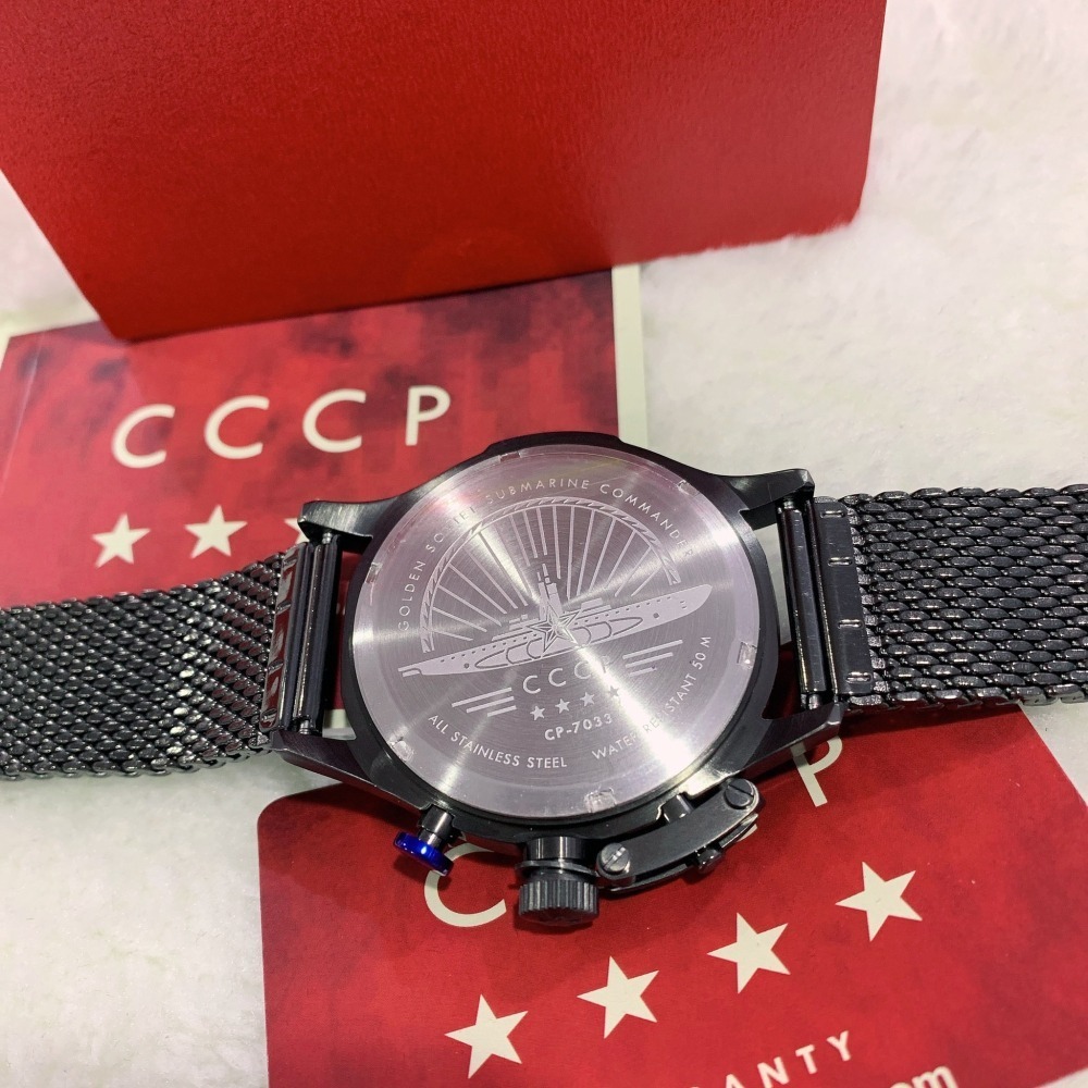 【CCCP｜全新】現貨 蘇俄品牌 手錶 石英錶 男錶 自製機芯 計時功能 米蘭鋼錶｜Little Bee 小蜜蜂精品-細節圖4