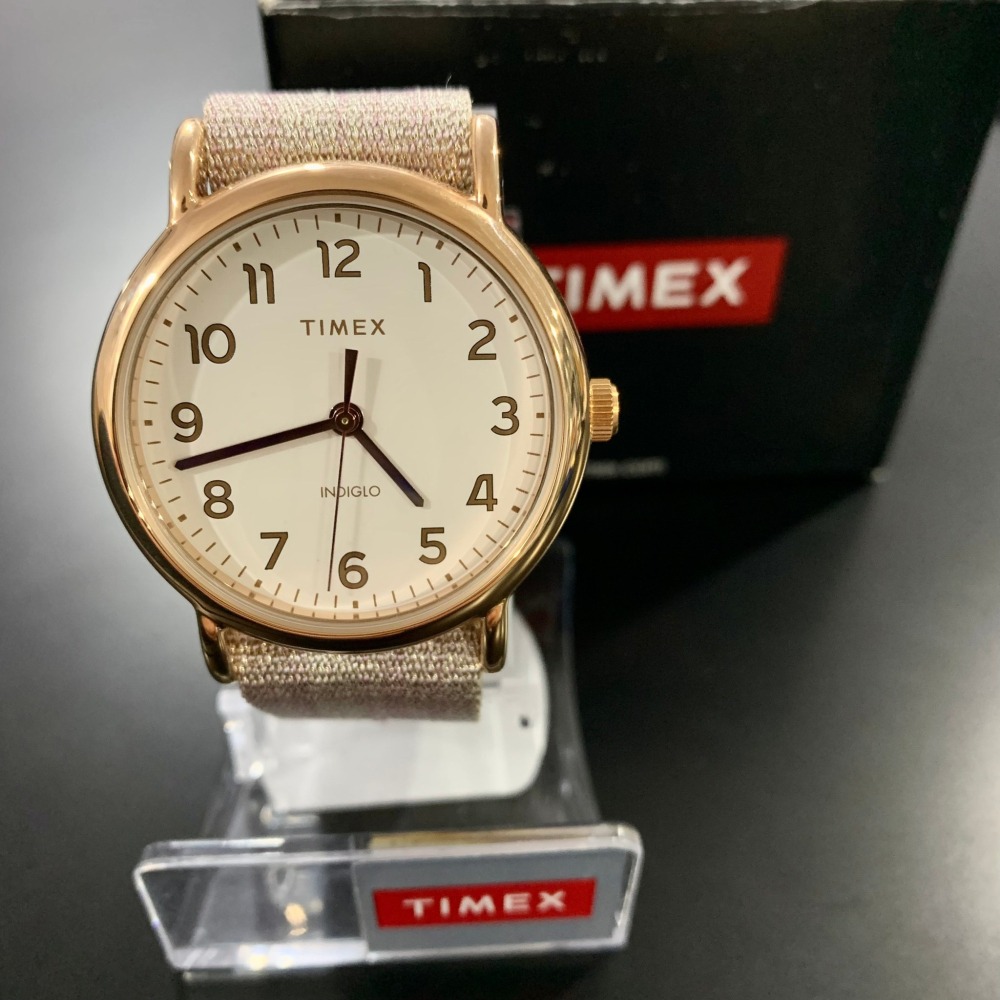 【天美時｜全新】現貨 TIMEX 手錶 石英錶 女錶 冷光功能 2色可選 帆布錶｜Little Bee 小蜜蜂精品-細節圖4