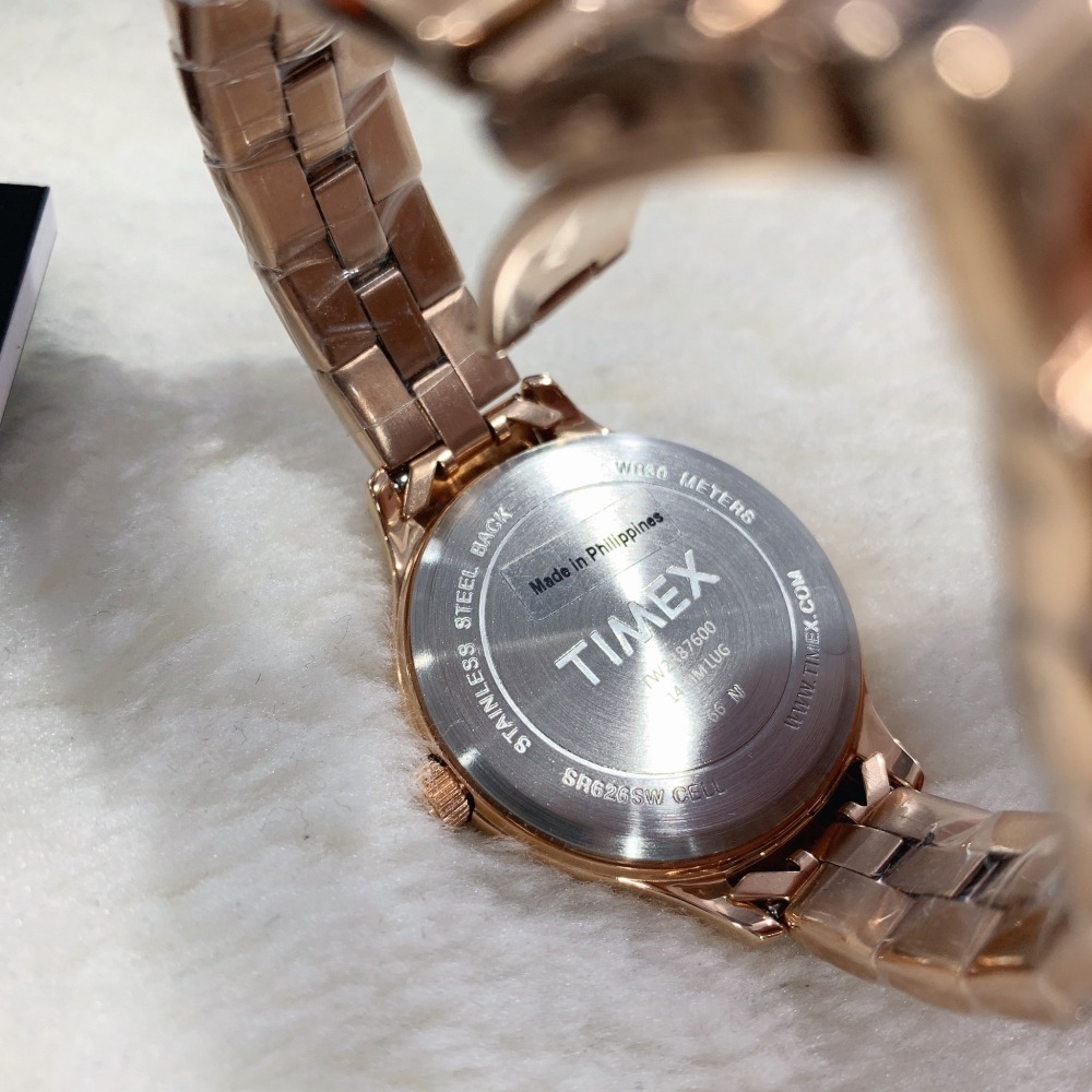 【天美時｜全新】現貨 TIMEX 手錶 石英錶 女錶 手錶 花卉 鋼錶｜Little Bee 小蜜蜂精品-細節圖2