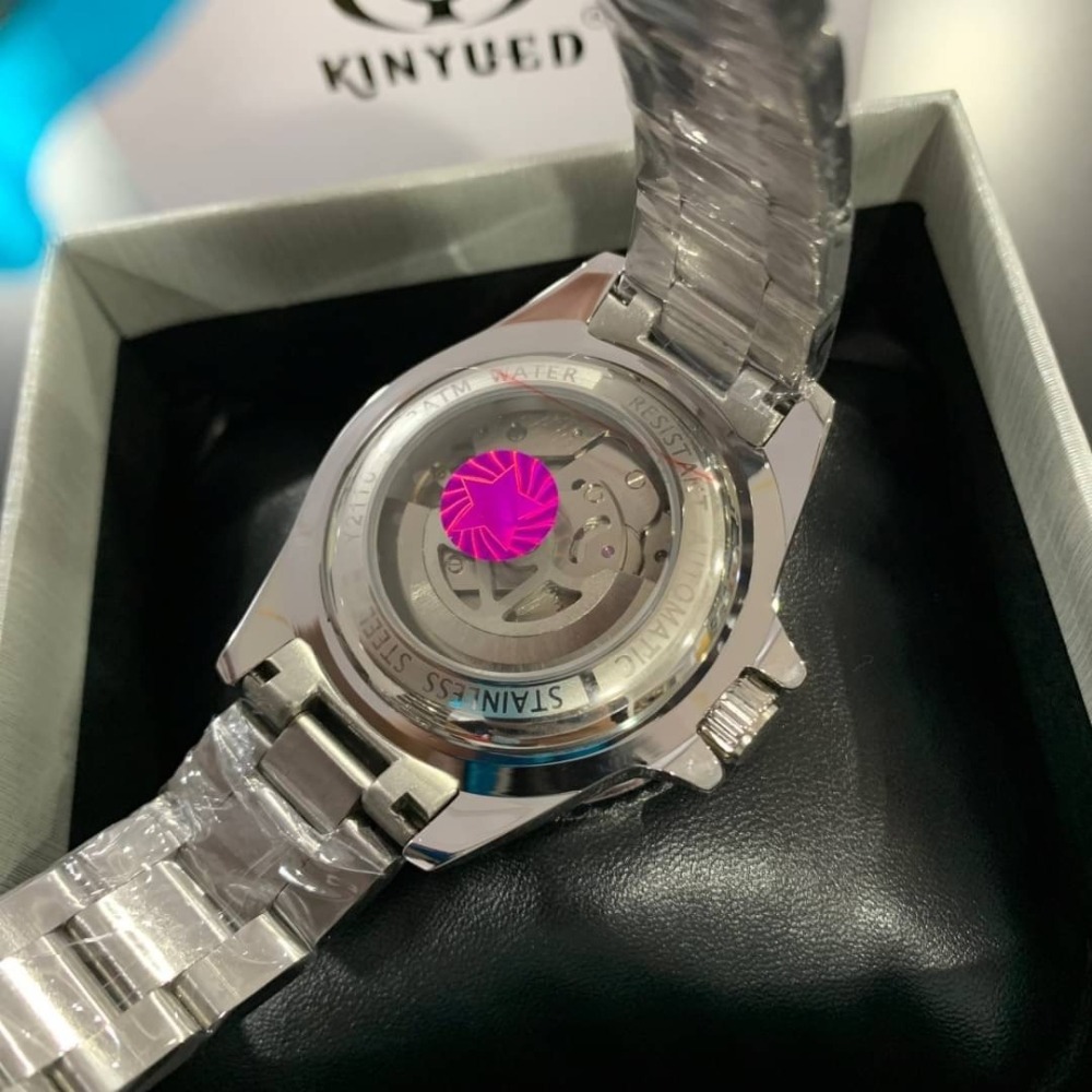 【國王｜全新】現貨 KINYUED 手錶 機械錶 男錶 2色可選 水鬼 鋼錶｜Little Bee 小蜜蜂精品-細節圖4