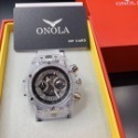 【ONOLA｜全新】現貨 石英錶 男錶 透明 手錶 4色可選 真三眼 計時功能 橡膠錶｜Little Bee 小蜜蜂精品-規格圖1