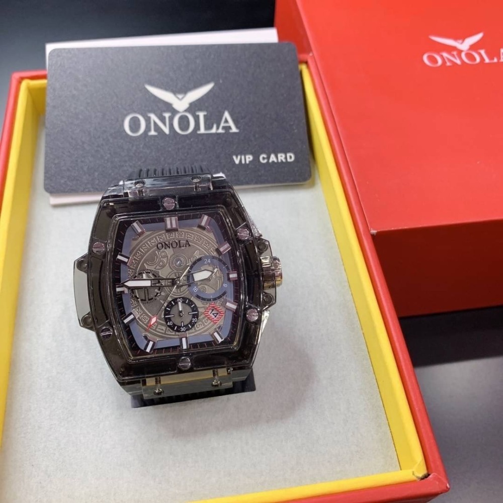 【ONOLA｜全新】現貨 石英錶 男錶 手錶 7色可選 真三眼 計時功能 橡膠錶 推薦｜Little Bee 小蜜蜂精品-細節圖2