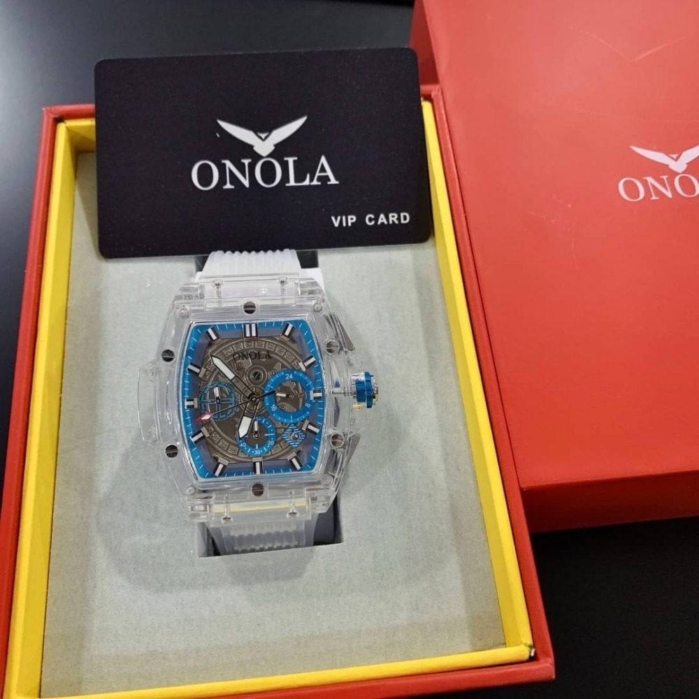 【ONOLA｜全新】現貨 石英錶 男錶 手錶 7色可選 真三眼 計時功能 橡膠錶 推薦｜Little Bee 小蜜蜂精品-細節圖3