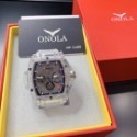 【ONOLA｜全新】現貨 石英錶 男錶 手錶 7色可選 真三眼 計時功能 橡膠錶 推薦｜Little Bee 小蜜蜂精品-規格圖1
