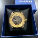 【晨曦｜全新】現貨 CHENXI 手錶 機械錶 4色可選 半簍空 蠔式 皮錶｜Little Bee 小蜜蜂精品-規格圖4
