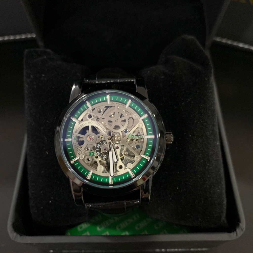 【晨曦｜全新】現貨 CHENXI 手錶 機械錶 6色可選 半簍空 皮錶｜Little Bee 小蜜蜂精品-細節圖3