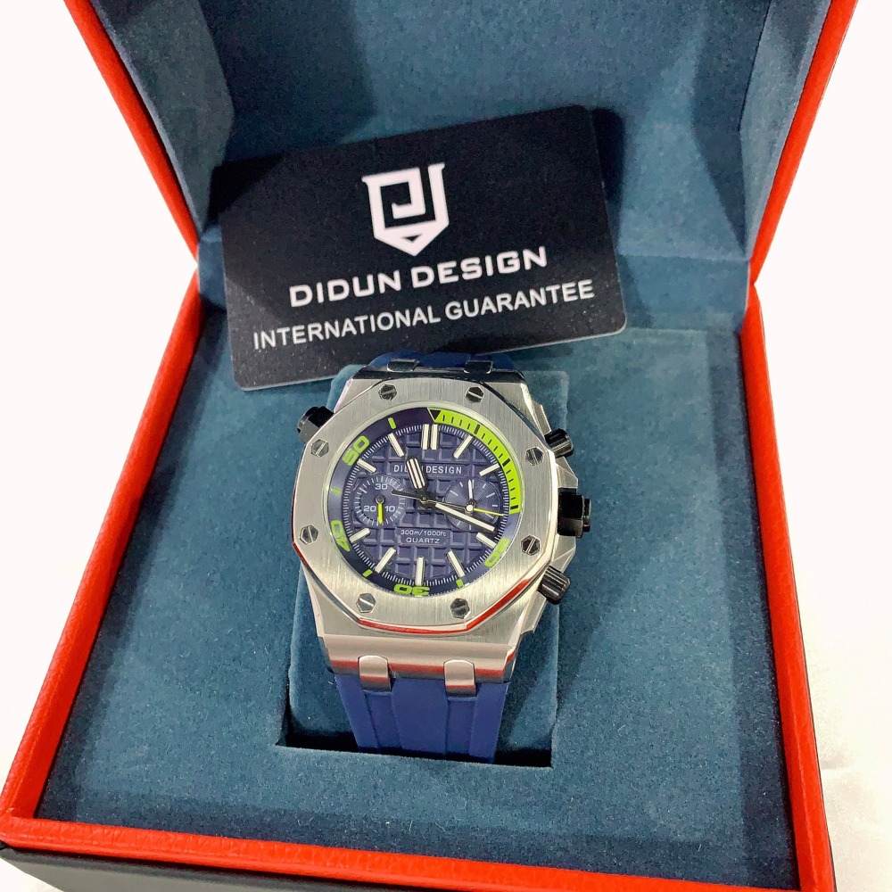 【迪頓｜全新】現貨 DIDUN 石英錶 手錶 真三眼 功能鍵 日本機芯 橡膠錶 推薦｜Little Bee 小蜜蜂精品-細節圖2