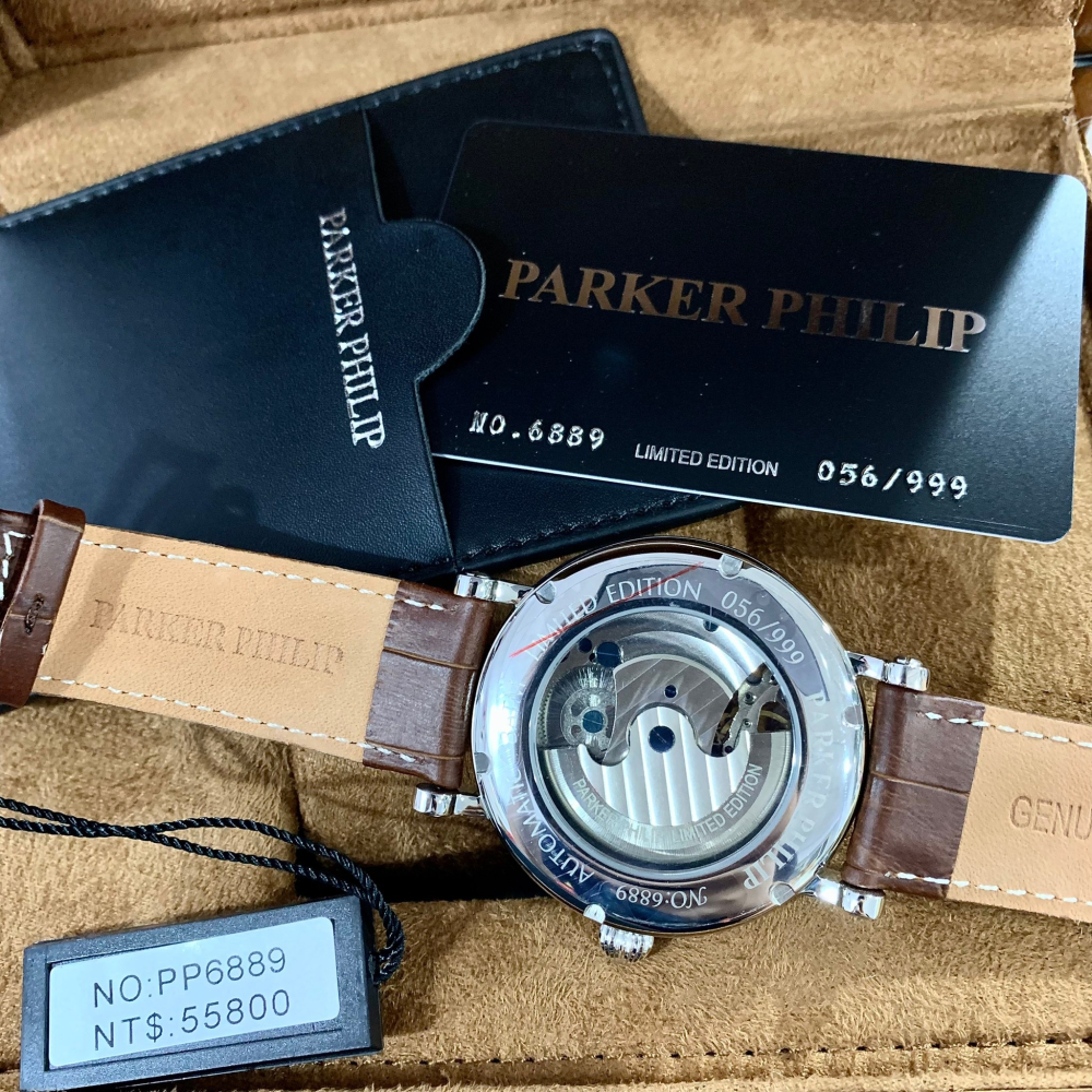 全球限量(Little bee小蜜蜂精品) PARKER PHILIP 派克菲利浦 PP6889 機械皮錶-細節圖2