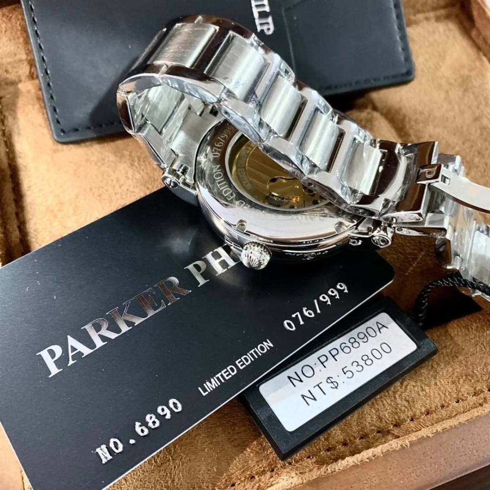 全球限量(Little bee小蜜蜂精品) PARKER PHILIP 派克菲利浦 PP6890A 機械鋼錶-細節圖2