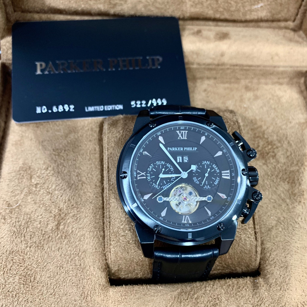 全球限量(3色可選)(Little bee小蜜蜂精品) PARKER PHILIP 派克菲利浦 PP6892 機械皮錶-細節圖5