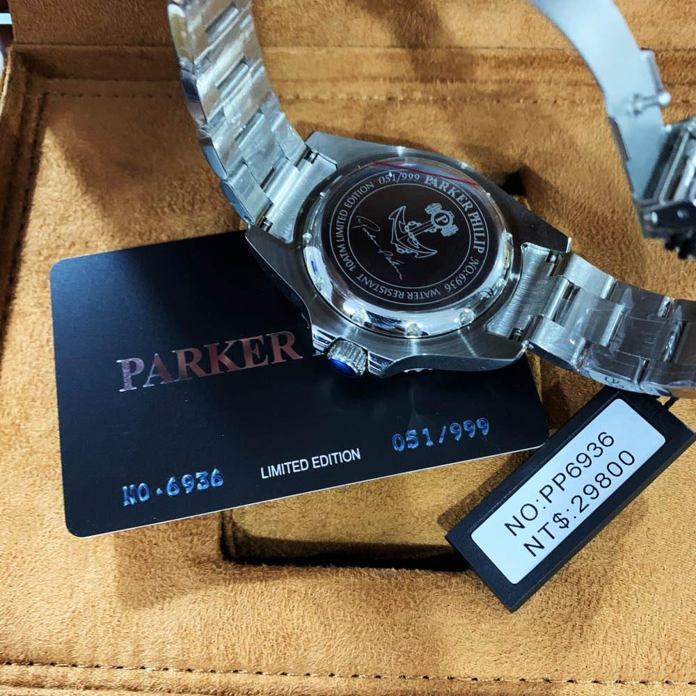 全球限量(3色可選)(Little bee小蜜蜂精品) PARKER PHILIP 派克菲利浦 PP6936 石英水鬼-細節圖2