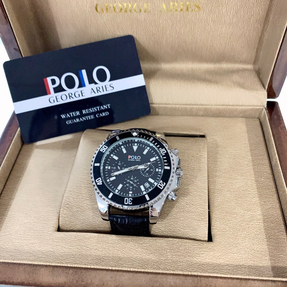 【保羅喬治｜全新】現貨 POLO GEORGE ARIES 手錶 石英錶 2色 皮錶｜Little Bee 小蜜蜂精品-細節圖2