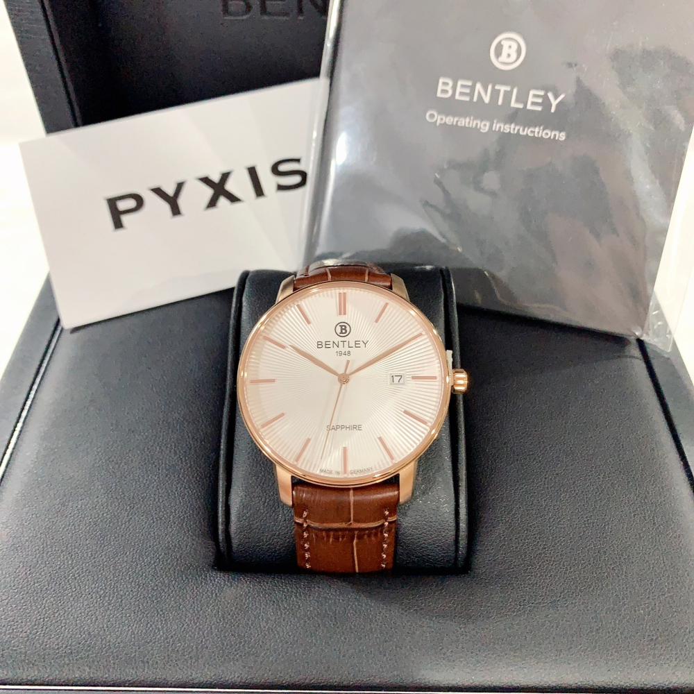 (3色可選)(Little bee小蜜蜂精品)Bentley 賓利 石英皮錶 放大錶盤鏡面設計-細節圖3