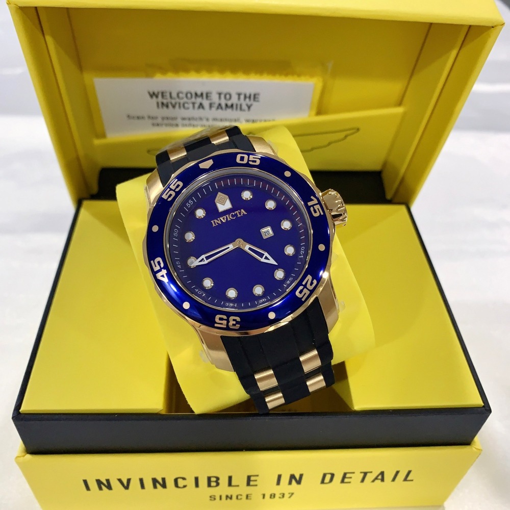 【英威塔｜全新】現貨 INVICTA 手錶 石英錶 男錶 無秒針 素面 大錶徑 橡膠錶｜Little Bee 小蜜蜂精品-細節圖2