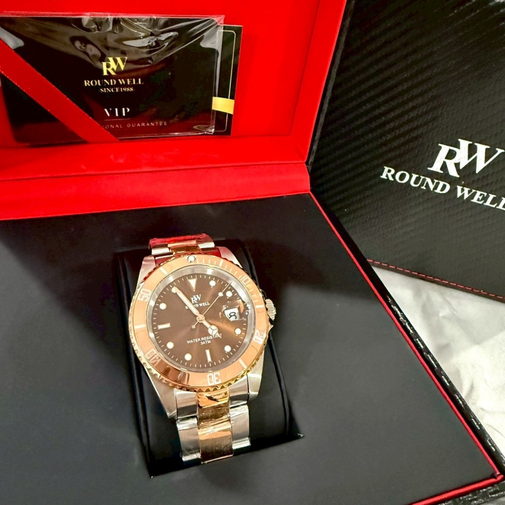 【浪威｜全新】現貨 ROUND WELL 手錶 機械錶 男錶 陶瓷圈 水鬼 鋼錶｜Little Bee 小蜜蜂精品-細節圖2