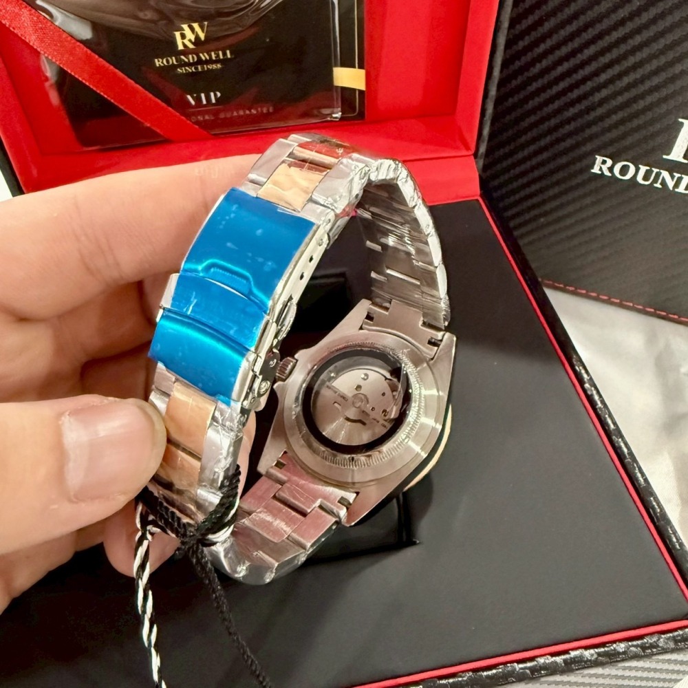【浪威｜全新】現貨 ROUND WELL 手錶 機械錶 男錶 陶瓷圈 水鬼 鋼錶｜Little Bee 小蜜蜂精品-細節圖3