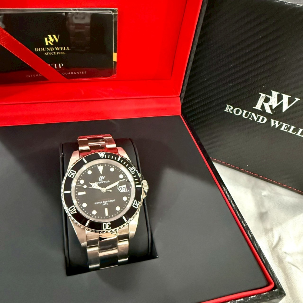【浪威｜全新】現貨 ROUND WELL 手錶 機械錶 男錶 陶瓷圈 水鬼 鋼錶｜Little Bee 小蜜蜂精品-細節圖2