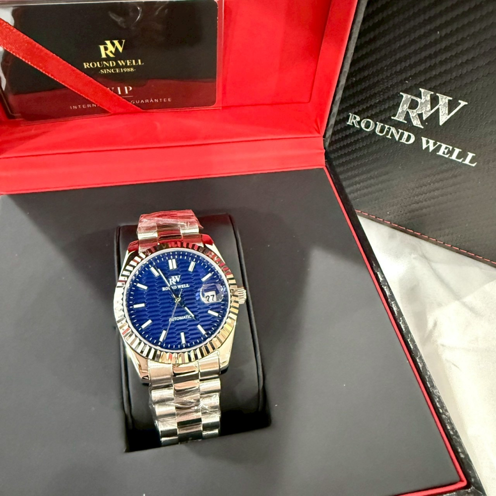 【浪威｜全新】現貨 ROUND WELL 手錶 機械錶 男錶 蠔式 蜂巢面 鋼錶｜Little Bee 小蜜蜂精品-細節圖2