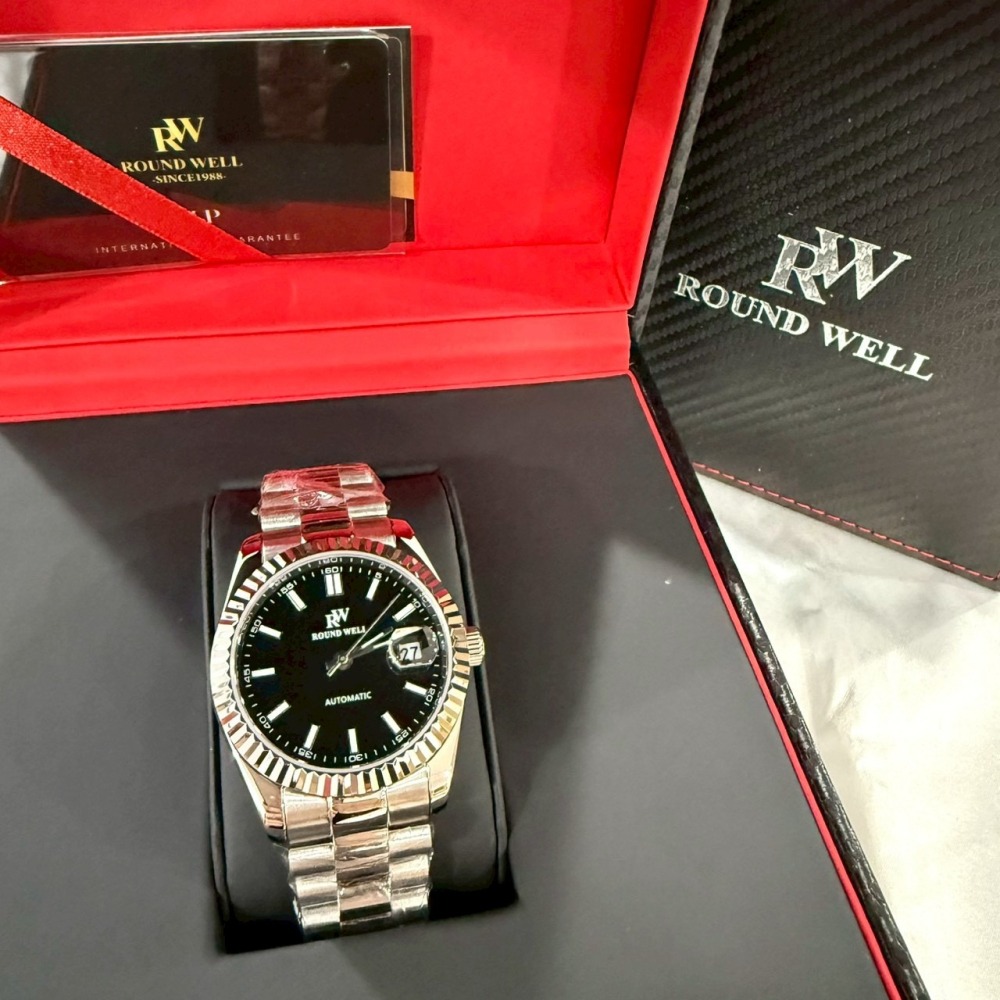 【浪威｜全新】現貨 ROUND WELL 手錶 機械錶 男錶 蠔式 經典款 鋼錶｜Little Bee 小蜜蜂精品-細節圖2