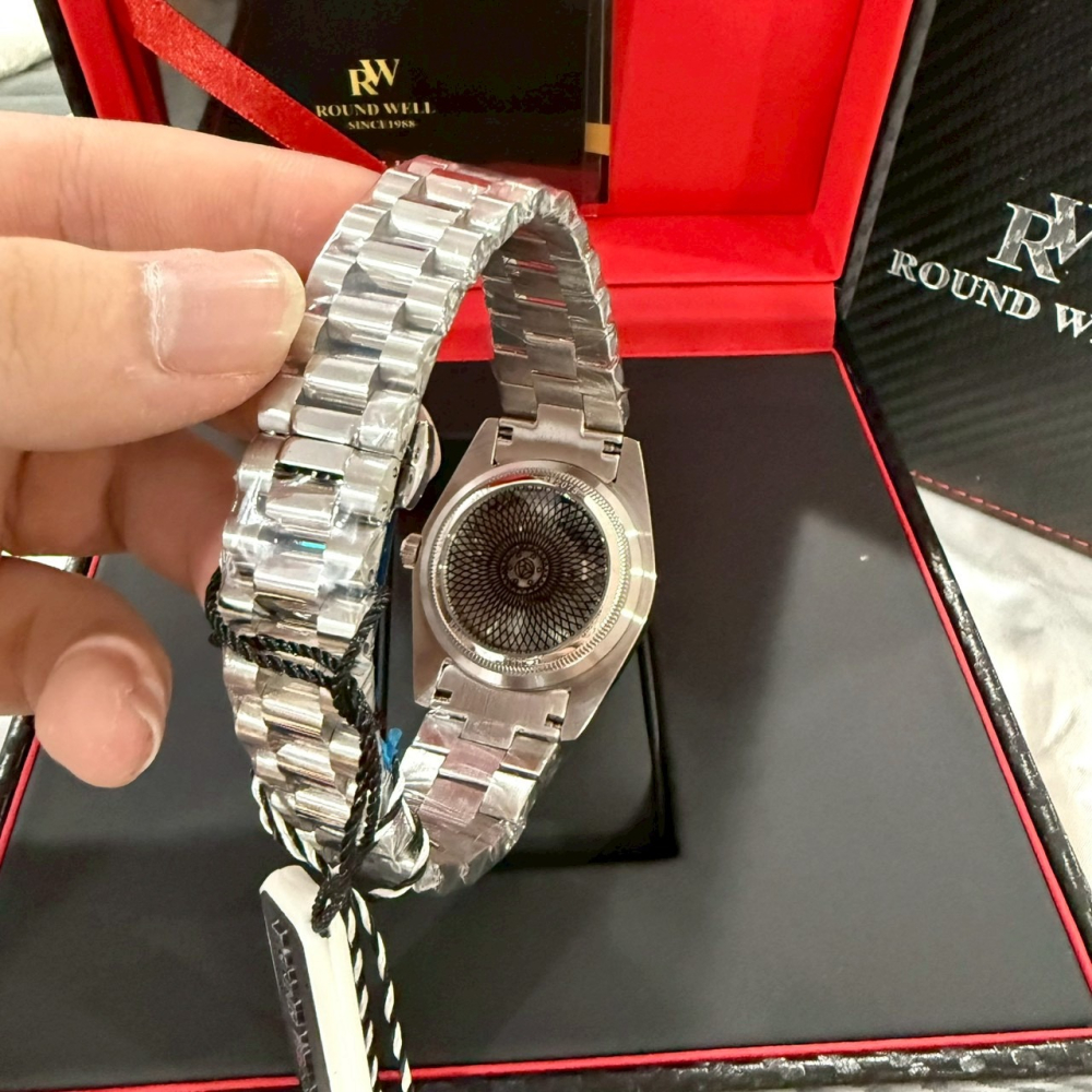 【浪威｜全新】現貨 ROUND WELL 手錶 機械錶 男錶 蠔式 經典款 鋼錶｜Little Bee 小蜜蜂精品-細節圖3
